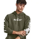 Pánská zateplená mikina s kapucí UNDER ARMOUR UA Rival Fleece Graphic HD-GRN · záber 1