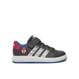Chlapecká rekreační obuv ADIDAS Grand Court Marvel Spider-Man K core black cloud white semi lucid blue · záber 1