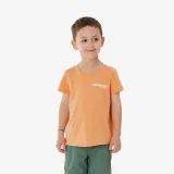 QUECHUA Detské turistické tričko NH100 2-6 rokov oranžové 5-6 r (113-122 cm) · záber 1