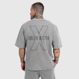 Férfi póló Iron Aesthetics X Washed, szürke · záber 3