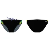 DECATHLON Chlapčenské slipové plavky 900 Yoke čierno-zelené 5-6 r (113-121 cm) · záber 2