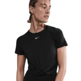 Dámske tréningové tričko s krátkym rukávom NIKE W NK ONE CLSC DF TWST SS TP WT BLACK WHITE · záber 1