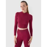 Dámské tréninkové tričko s dlouhým rukávem 4F LONGSLEEVE FNK F483-RAW24TFLOF483-60S-BURGUNDY · záber 2
