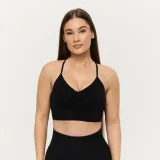 GymBeam Sculpt Seamless Sports Bra Black - Veličina: M | Boja: Crna | Težina: 0,1 g | Pakiranje: 65 · záber 1