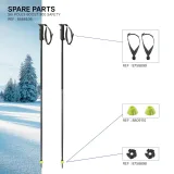 WEDZE Palice na zjazdové lyžovanie Boost 900 Safety čierne 115 cm · záber 2