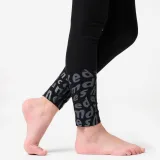 DOMYOS Dievčenské legíny s vysokým pásom na súčasný tanec čierne a sivé 5-6 r (113-122 cm) · záber 2