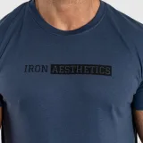 Pánske fitness tričko Iron Aesthetics Gym, modré · záber 4
