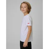 Chlapčenské tréningové tričko s krátkym rukávom 4F JUNIOR TSHIRT FNK M1966-10S-WHITE · záber 3