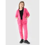 Dívčí mikina se zipem 4F JUNIOR SWEATSHIRT-JWMM00TSWSF1315-55S-HOT PINK · záber 4