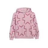 Dievčenská mikina s kapucňou 4F JUNIOR SWEATSHIRT F1937-4FJWAW25TSWSF1937-56A-LIGHT PINK ALLOVER · záber 2