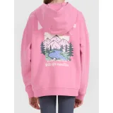 Dievčenská mikina so zipsom 4F JUNIOR SWEATSHIRT F2271-54S-PINK · záber 4