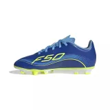 Chlapčenské futbalové kopačky outdoorové ADIDAS F50 Messi Club Jr FG MG team royal blue solar yellow semi blue burst · záber 3