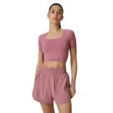 Dámské tréninkové tričko s krátkým rukávem 4F TSHIRT FNK F1812-56S-LIGHT PINK · záber 1