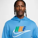 Pánská zateplená tréninková mikina s kapucí NIKE M NK CLUB BB HDY FUTURA BLOCK-412 UNIVERSITY BLUE · záber 3