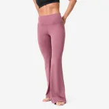 KIMJALY Dámske zvonové legíny na jogu a pilates fialové XL - W35 L31 · záber 1