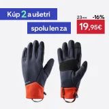 QUECHUA Detské dotykové rukavice HIKE500 6-14 r. modro-červené 12 rokov · záber 1