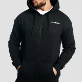 GymBeam Mikina se zipem Zone Black - Velikost: S | Barva: Čierna | Hmotnost: 0,74 kg | Balení: 24 · záber 4