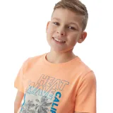 Chlapčenské tričko s krátkym rukávom 4F JUNIOR TSHIRT-JWSS24TTSHM1137-70N-ORANGE NEON · záber 4