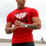 Pánske fitness tričko Iron Aesthetics Triumph, červené · záber 2