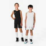 KIPSTA Detské basketbalové šortky SH100 biele 14-15 r (161-172 cm) · záber 2