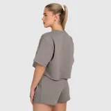Dámsky crop top Iron Aesthetics Heavy-Terry, sivý · záber 5