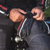Moto rukavice W-TEC Classic Farba White Bones čierna, · záber 3