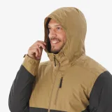 QUECHUA Pánska nepremokavá turistická bunda NH500 čierno-hnedá L · záber 2