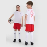 Dětské sportovní šortky 4F JUNIOR x Robert Lewandowski - červené · záber 1