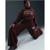 Dámske tepláky NIKE W NSW PHNX FLC LOGO WIDE LEG BURGUNDY CRUSH · záber 5