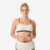 DECATHLON Vrchný diel dámskych plaviek na surf Katy Bonbon biely M-L · záber 1