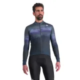 Pánský cyklistický dres s dlouhým rukávem SPORTFUL Flow supergiara thermal jersey, galaxy blue black · záber 1