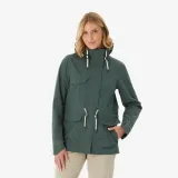 QUECHUA Dámska nepremokavá turistická parka NH500 zelená 3XL · záber 1