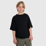 Oversize tričko hladké chlapecké - černé · záber 1