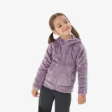 QUECHUA Detská turistická mikina NH500 fleecová 2 - 6 rokov fialová 2-3 r (89-95 cm) · záber 1