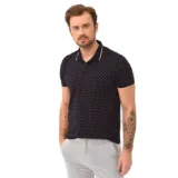 Pánské polo tričko s krátkým rukávem VOLCANO CARO-600-NAVY · záber 1