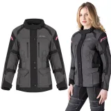 Dámska moto bunda W-TEC Barbata Farba čierno-šedo-ružová, · záber 1