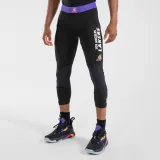 TARMAK Pánske spodné 3/4 legíny na basketbal NBA Los Angeles Lakers čierne S (W30 L33) · záber 1