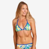 DECATHLON Dámske plavky Mae Flowy vrchný diel posuvné trojuholníky zelené XS · záber 1