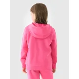 Dívčí mikina se zipem 4F JUNIOR SWEATSHIRT-JWMM00TSWSF1315-55S-HOT PINK · záber 3