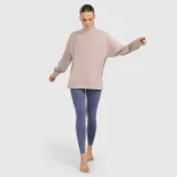 Dámská tepláková mikina na jógu a pilates - béžová · záber 2