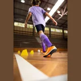KIPSTA Detské futbalové štulpne Viralto KIDS Boreal fialové 35-38 · záber 2
