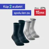 QUECHUA Detské vysoké turistické ponožky Hike 500 27-38 modré 2 páry 31-34 · záber 1