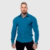 Strečová košeľa Iron Aesthetics Slim Stretch, smaragdová · záber 1