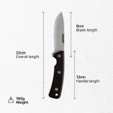 SOLOGNAC Poľovnícky nôž s pevnou čepeľou Sika 90 9 cm čierna rukoväť . · záber 2