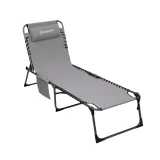Skládací lehátko KING CAMP Magnolia B40 - 190 x 59 cm - šedá · záber 1
