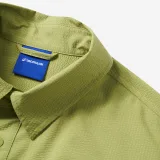 DECATHLON Pánske tričko Seersucker olivovozelené XL [Krátky] · záber 2