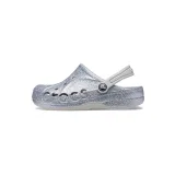 Dívčí kroksy (rekreační obuv) CROCS Baya Glitter Clog T silver · záber 3