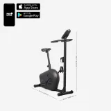 DOMYOS Stacionárny bicykel s pripojením k aplikáciám a motorizovaným odporom EB140 B bez · záber 2