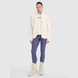 Dámský sherpa fleece s límcem oversize - bílý · záber 2