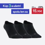 DECATHLON Športové ponožky RS 160 nízke čierne 3 páry 43-46 · záber 1